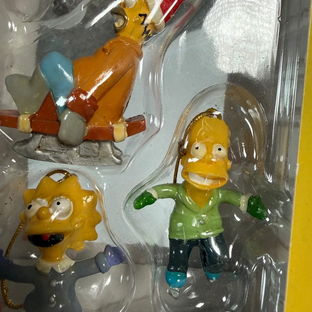 The Simpsons Christmas Ornament 5-Piece Set Vintage '07 NEW Deadstock Cartoon
